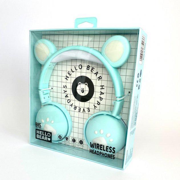 Наушники беспроводные Bluetooth BK-5 с медвежьими ушками (26389242)