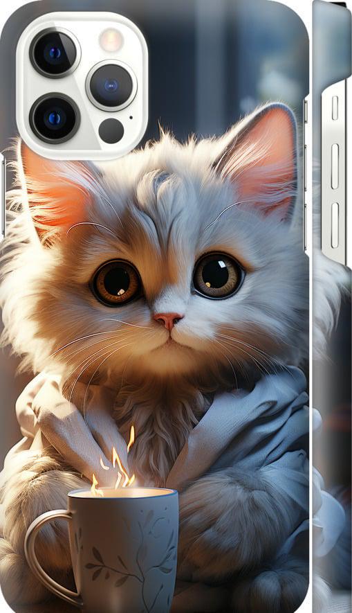 Чехол на iPhone 12 White cat (5646c-2053-42517)