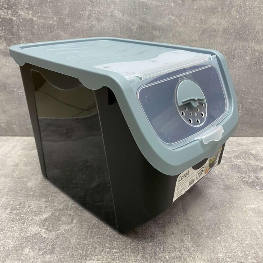 Контейнер для овощей Hobby Life 02 1506 пластиковый 12 л 23,5х32,5х23,5 см Черный с голубым (1872228401)