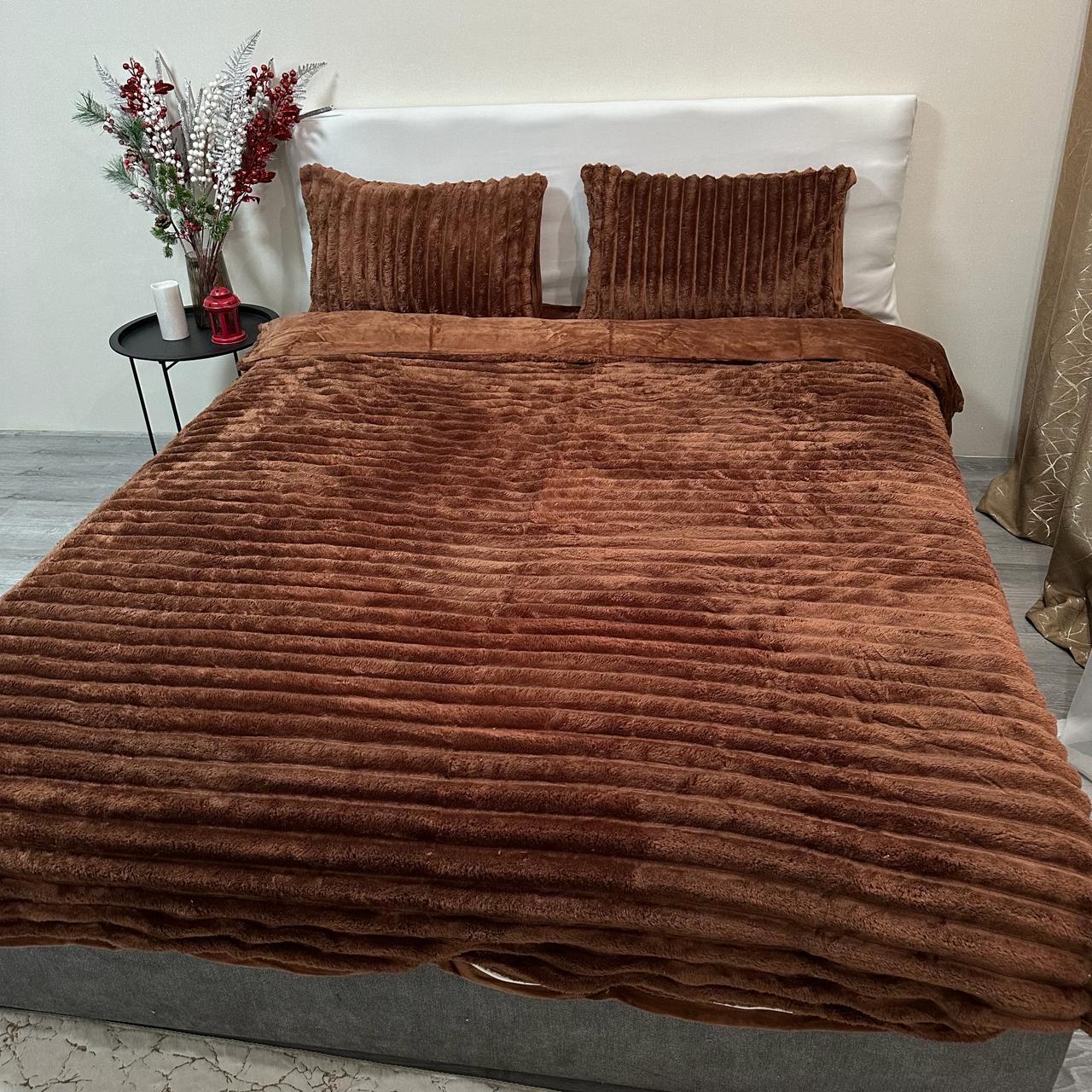Комплект постільної білизни Шарпей мікрофібра наволочки 50х70 см 2 шт. Коричневий (29356767) - фото 6