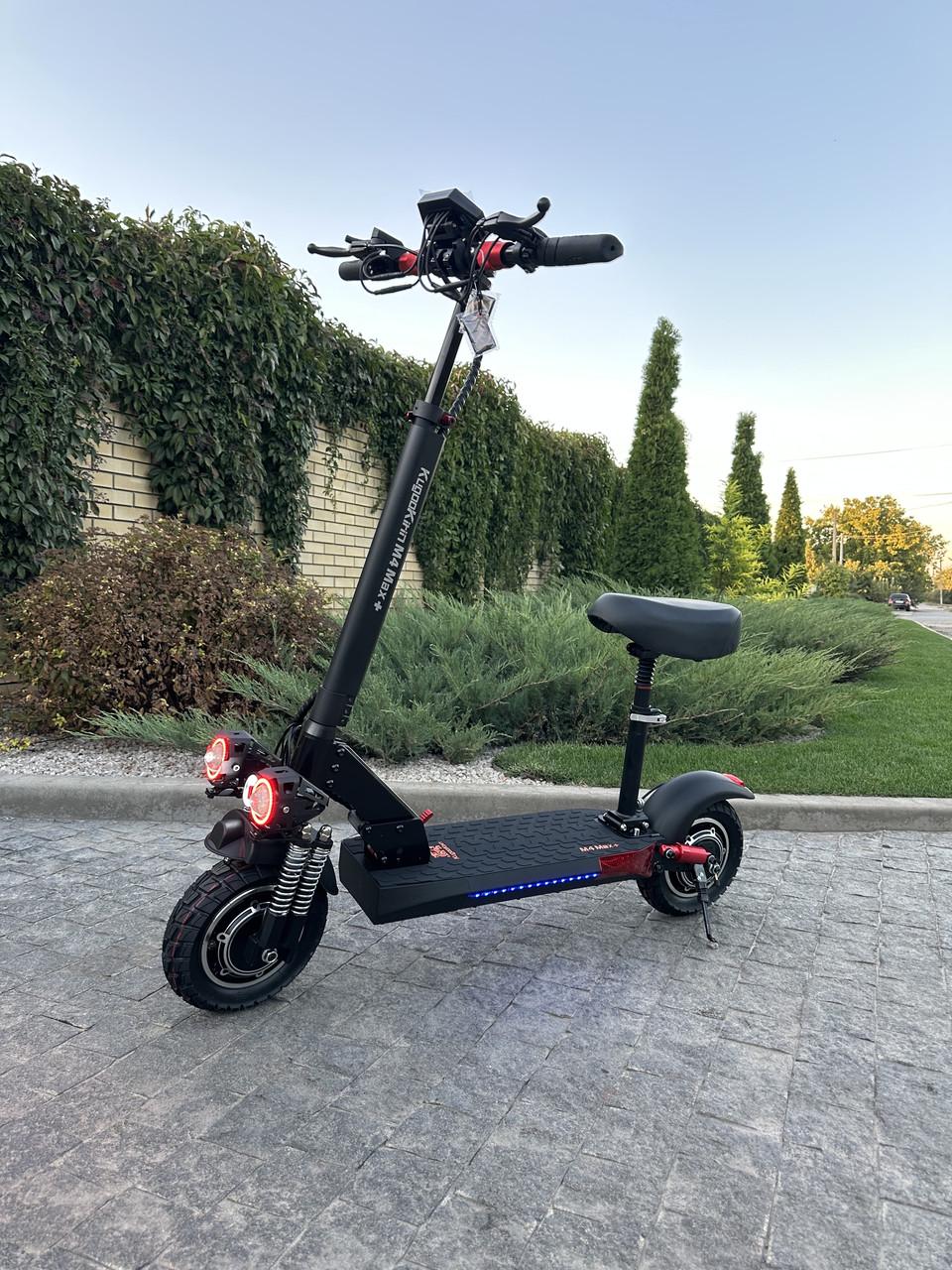 Электросамокат с сиденьем Kugoo M4 Max+ Plus NFC key Dual motor 21 Ah 2000W (2622145559)