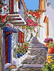 Картина по номерам Brushme Улочка греции (GX7522)
