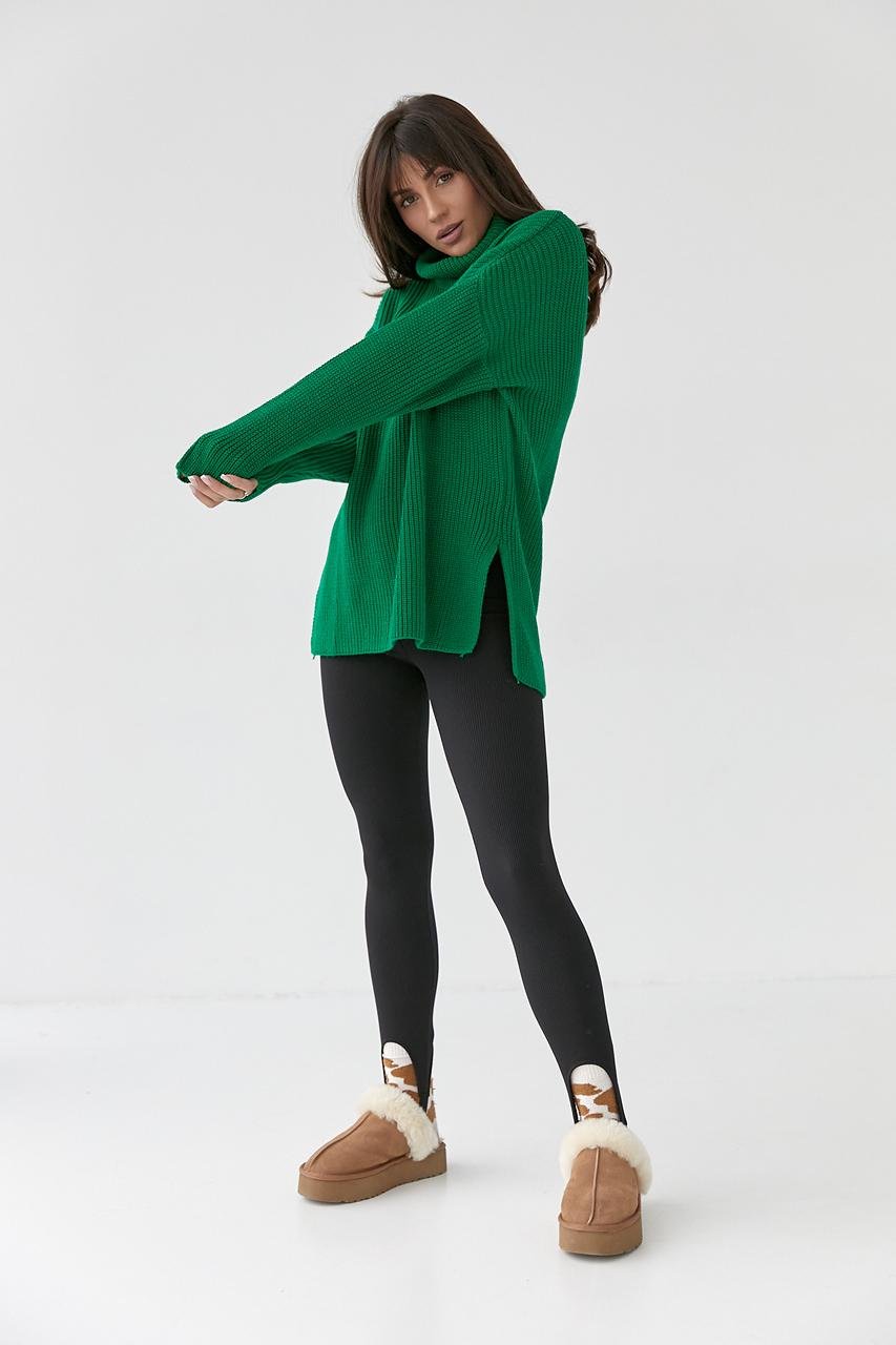 Лосины теплые со штрипками M Черный (9540646) - фото 3