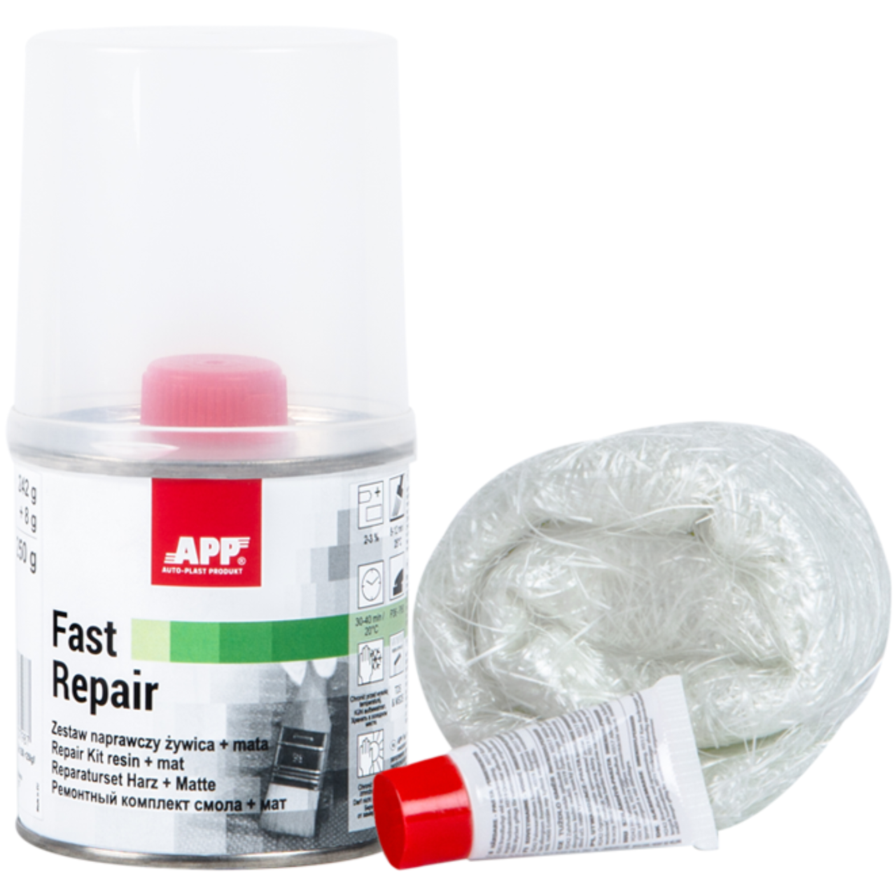 Комплект ремонтний смола та скломат APP Fast Repair 250 г