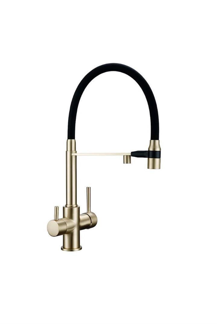 Кран на кухню Monsal с подключением к осмос-фильтру Золотой (BlideZeroSiX_Gold)