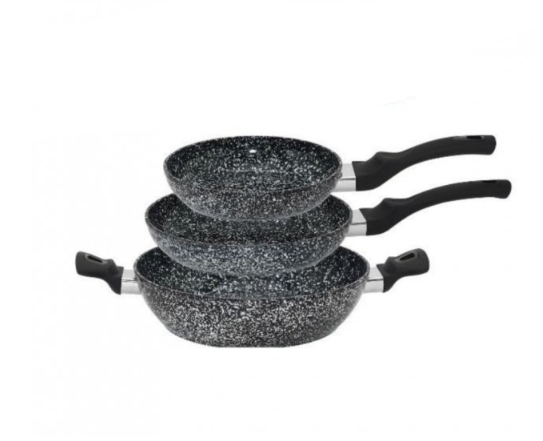 Набор сковородок Edenberg алюминий с антипригарным/гранитным покрытием 20/24/28 см 3 пр. (EB-14512)