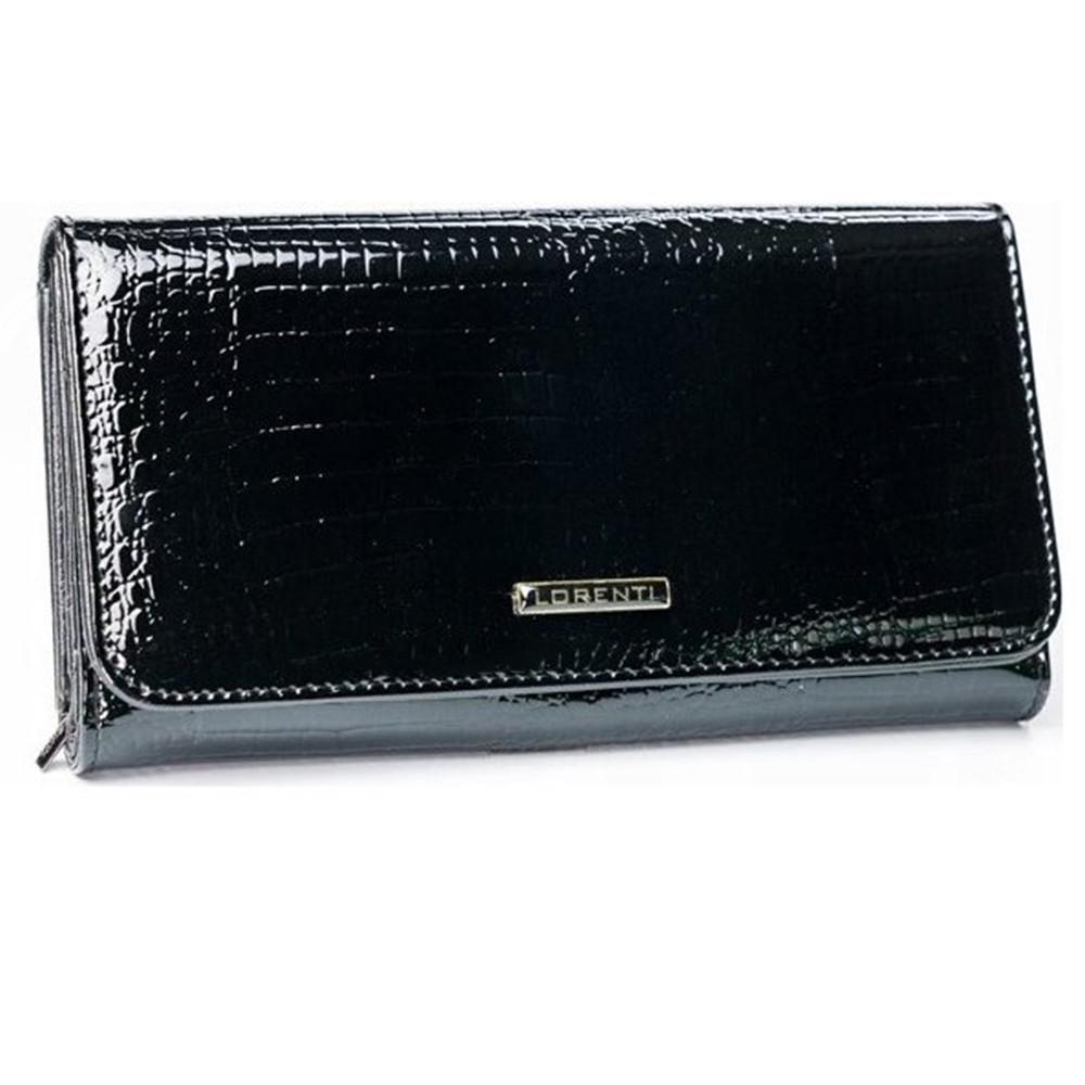 Женский лаковый кошелек Lorenti 1077-RS Черный