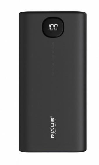 Повербанк Rixus 40000 mAh 18W Quick Charge з дисплеєм RXPB40 Чорний (31213656)