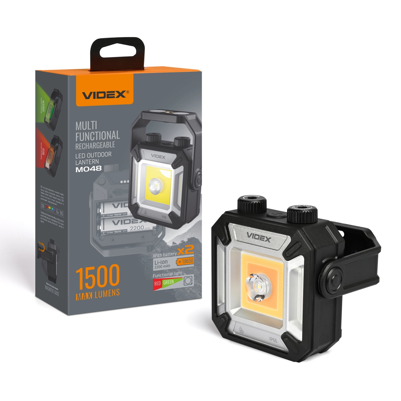 Фонарик многофункциональный портативный Videx VLF-M048 1500Lm 5000K (28772)
