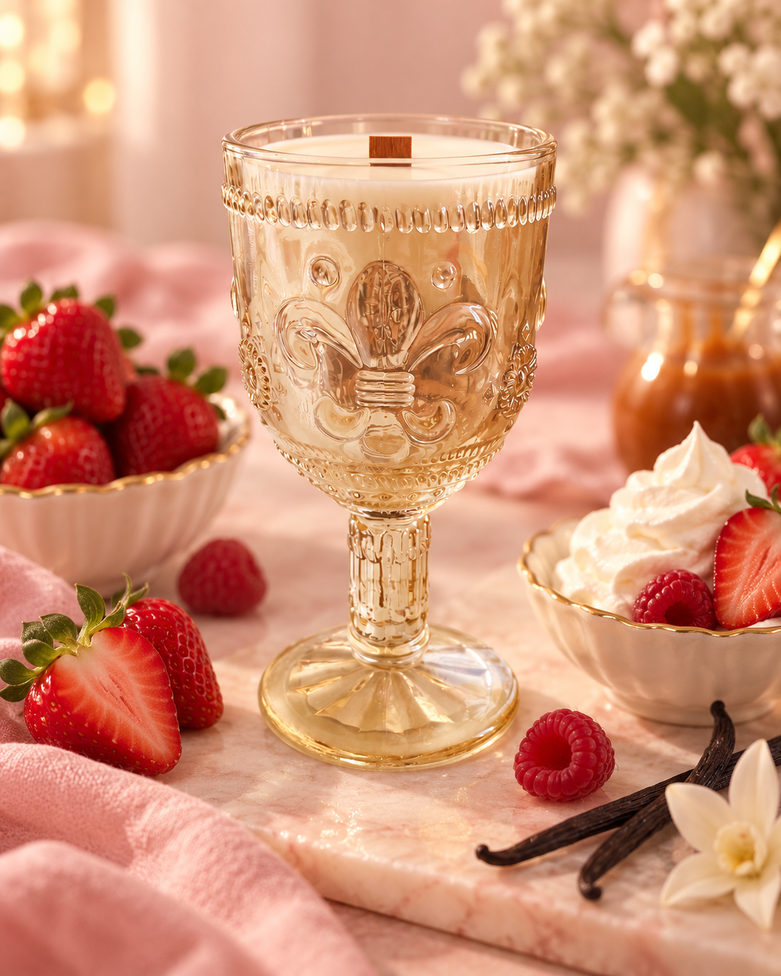 Свеча ароматическая Franterro Regalia Strawberries&Cream 250 г (FRN-1083)
