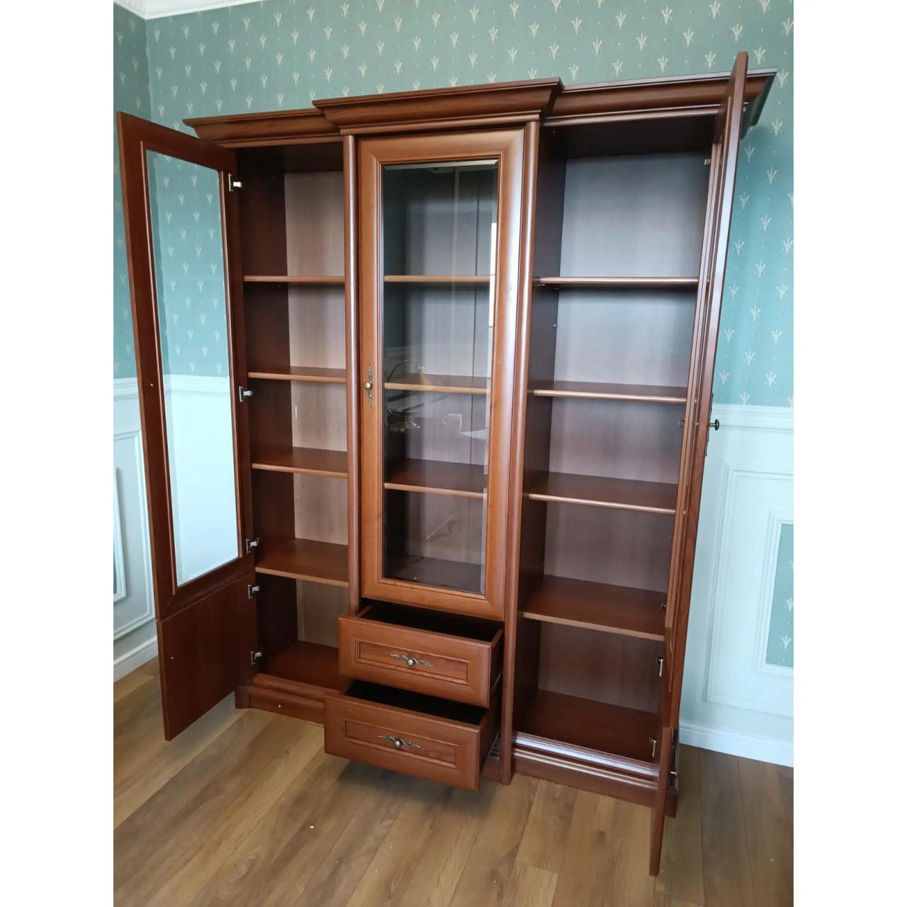 Пенал-вітрина Гербор Соната 3w/2s Каштан (GRB-1075) - фото 3 Пенал-вітрина Гербор Соната 3w/2s Каштан (GRB-1075) - фото 3