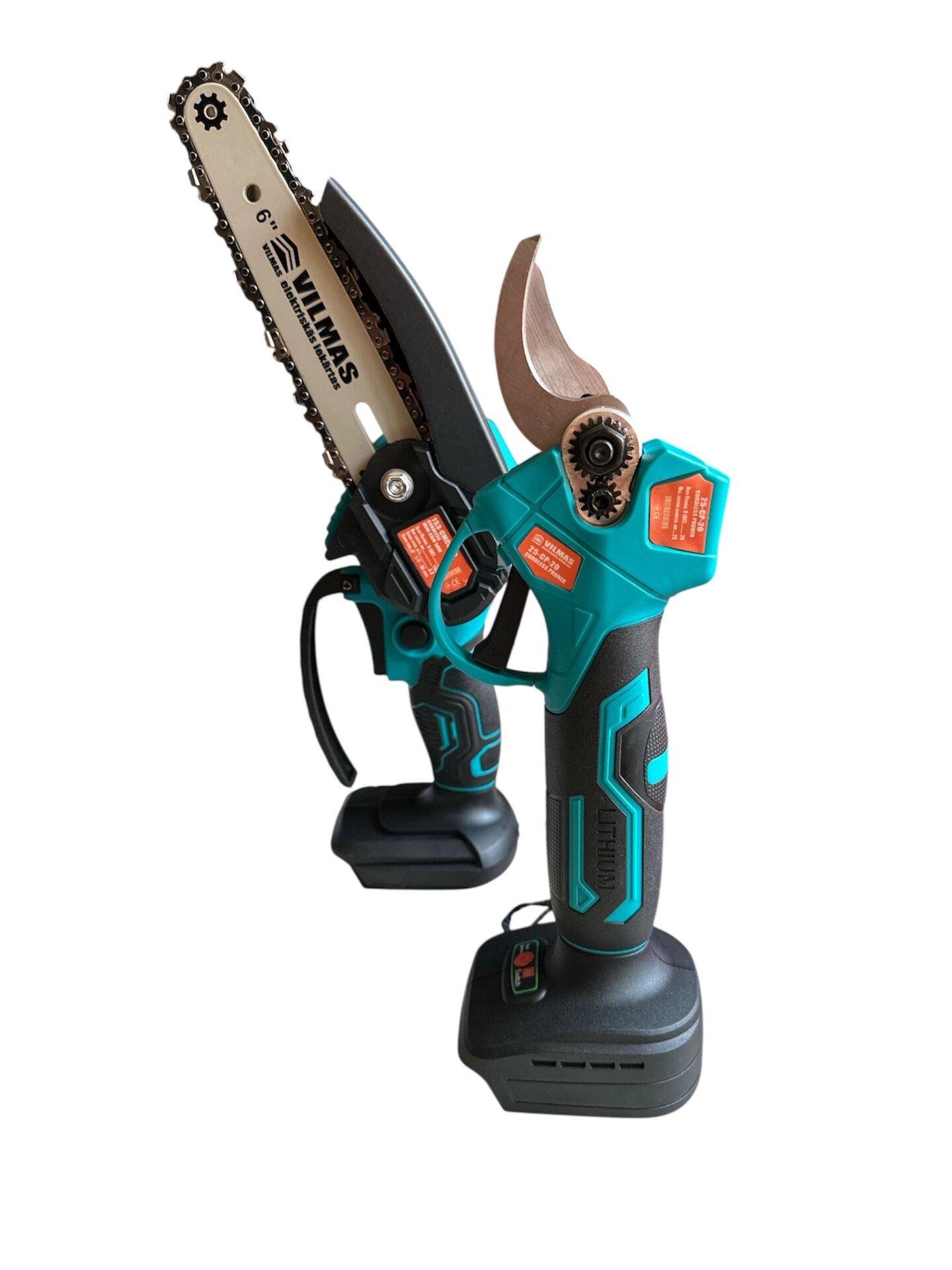 Набор аккумуляторный VILMAS секатор садовый 153/20 и мини-пила 25/20 (27667083)