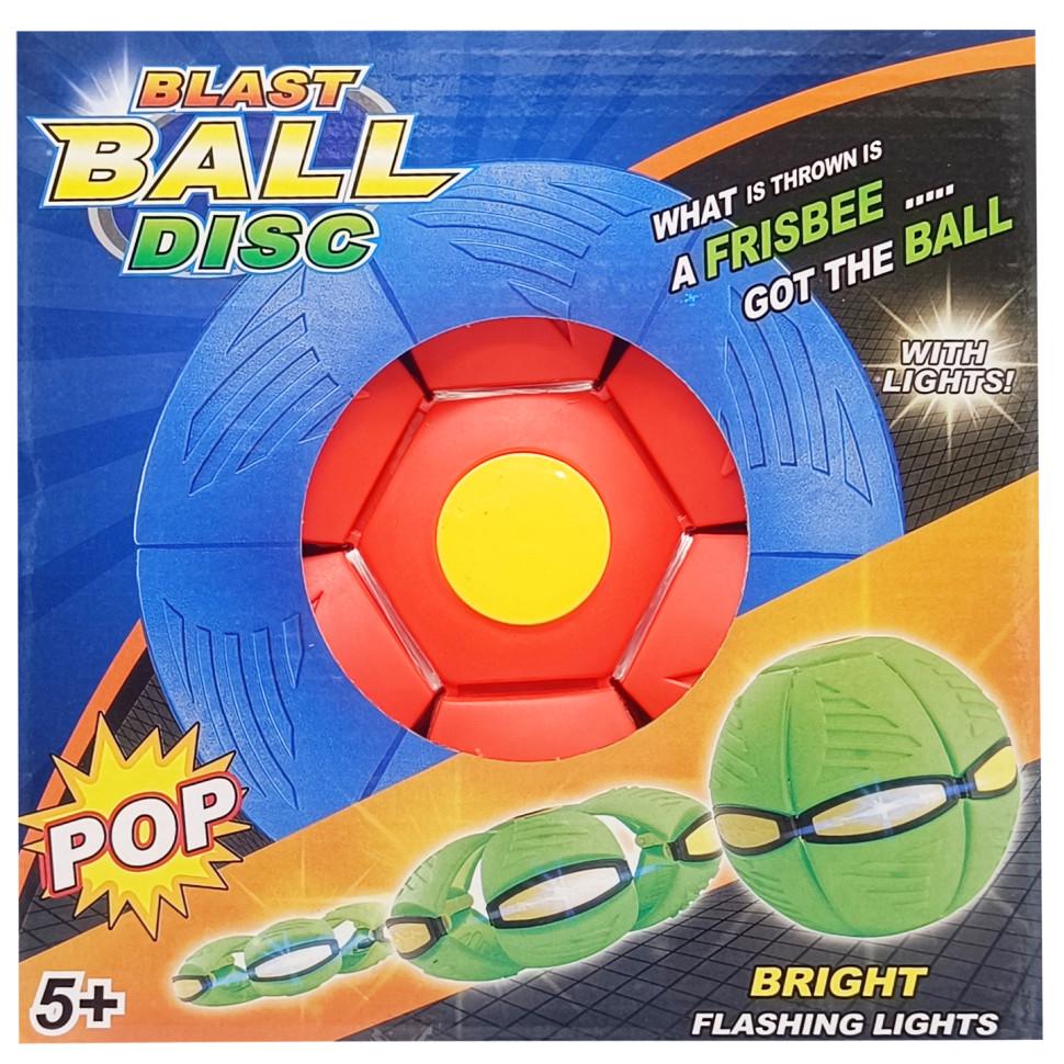 Мяч летающий трансформерный Bambi FLAT BALLКрасный