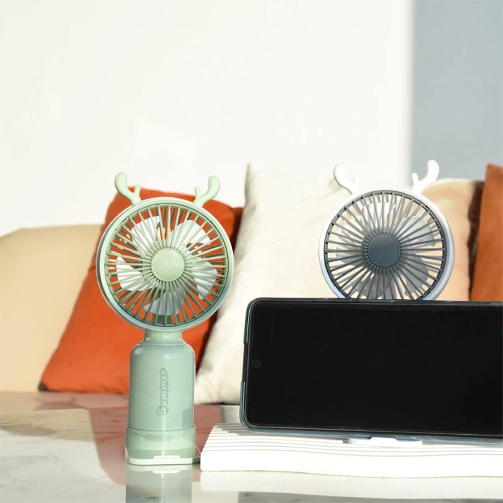 Портативний вентилятор з ріжками Олень на акумуляторі та USB - фото 9 Портативний вентилятор з ріжками Олень на акумуляторі та USB - фото 9