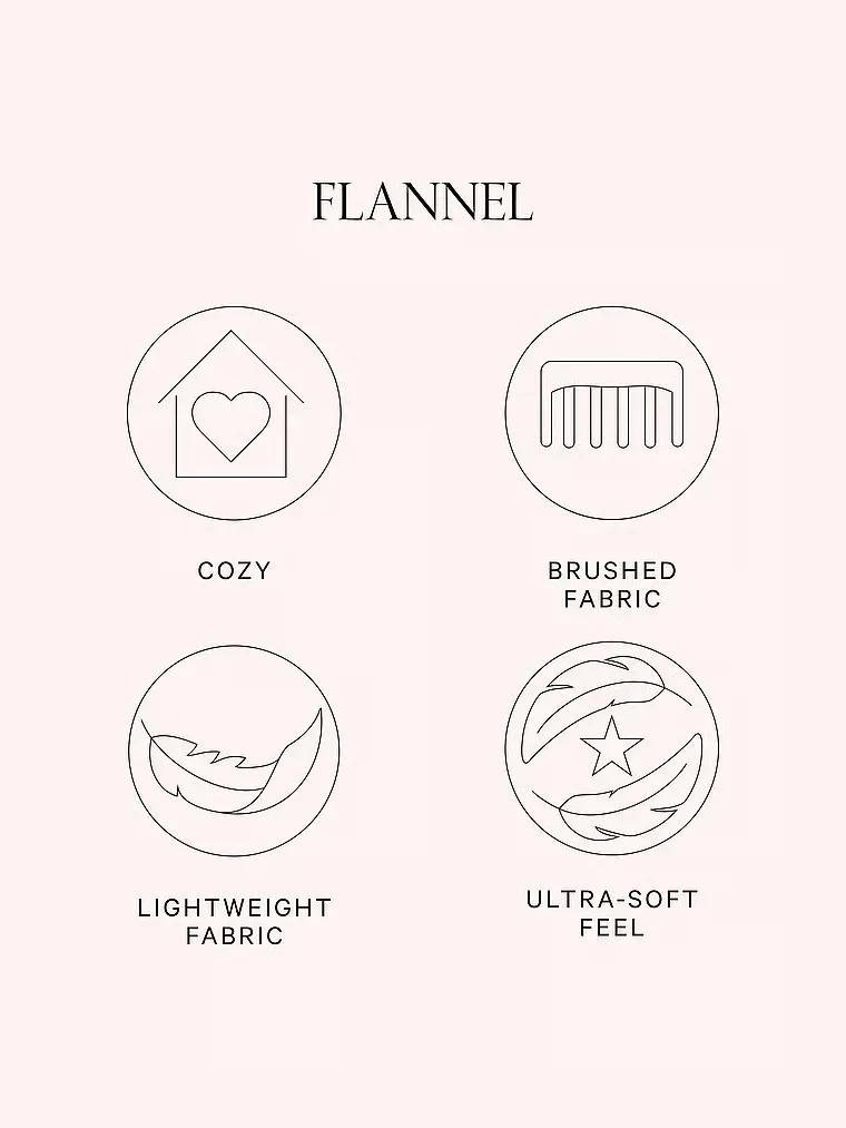 Піжама сорочка/штани фланель Victoria's Secret Long Pajama Set S Чорний (26926567) - фото 4