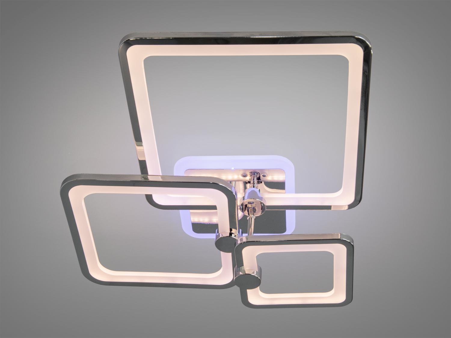 Люстра накладная потолочная 70W Хром (8208/3HR LED 3color dimmer)