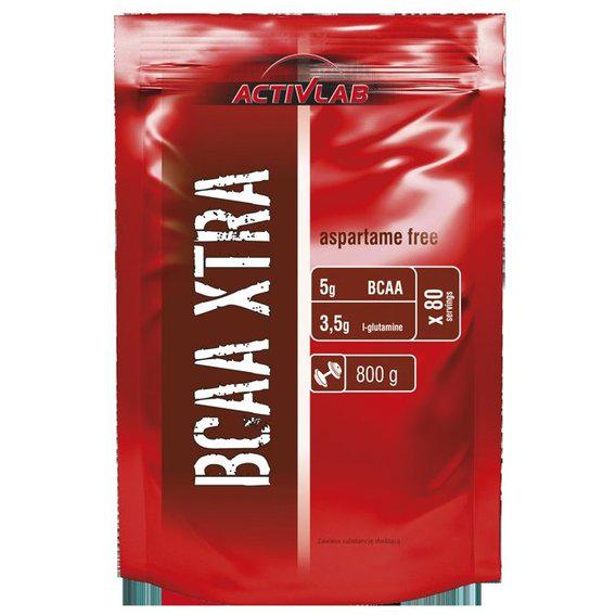 Амінокислота BCAA для спорту Activlab BCAA Xtra Powder +L-Glutamine 800 г 80 порцій Lemon