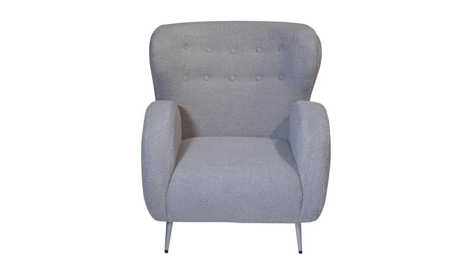Кресло Камила сиденье букле металл ноги 835x885x865 мм Серый - фото 3