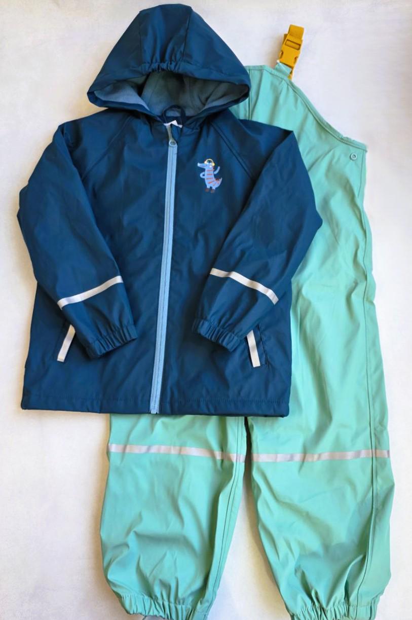 Костюм-дождевик детский Lupilu грязеотталкивающий на флисе 122-128 см (870429/870580)