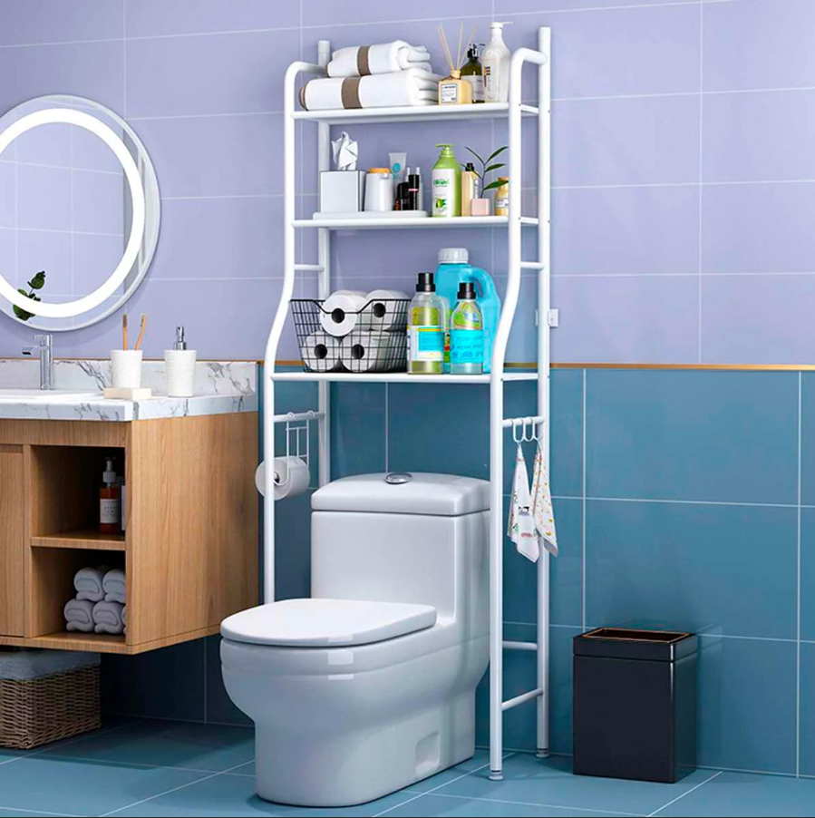 Полиця стелаж підлогова над унітазом Toilet Rack 362 TO Білий (1751925623) - фото 4