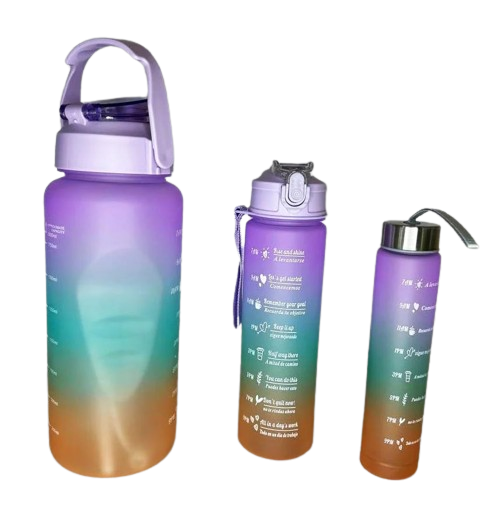 Набір пляшок фітнес Beautiful Sport 3в1 силіконових 500 мл/900 мл/2000 мл (2102537792)