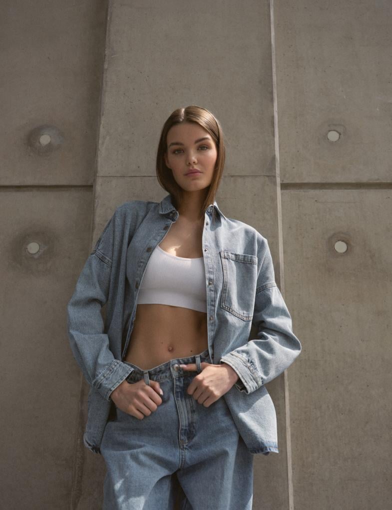 Сорочка жіноча Diverse DEMNO M/L Світло-блакитний (5905384033734)