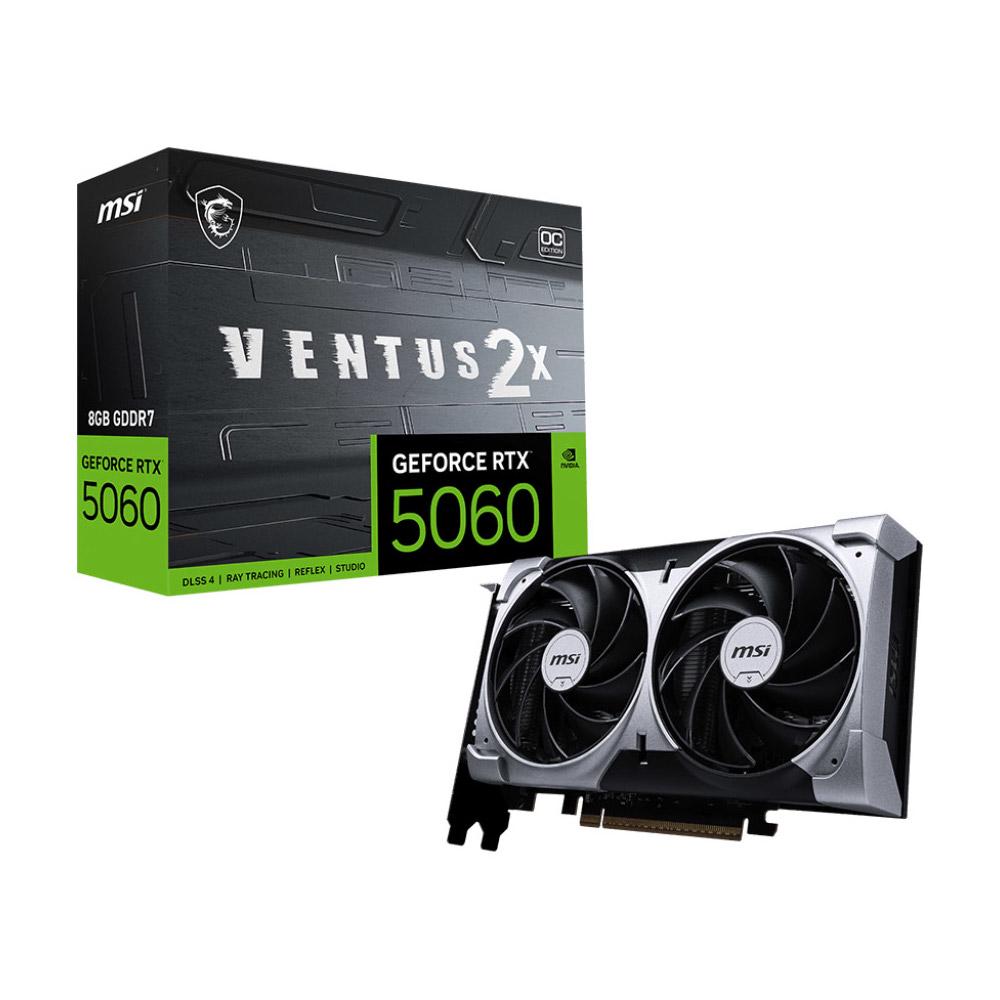 Видеокарта MSI NVIDIA GeForce RTX 5060 VENTUS 2X OC 8 Гб 28000 MHz Silver (29875738) - фото 4