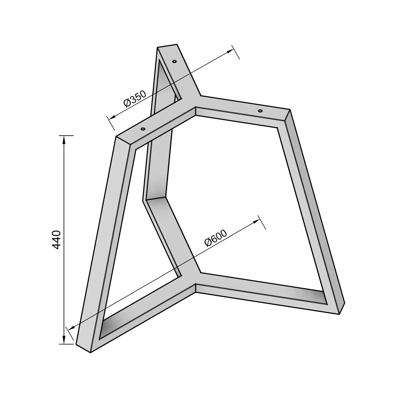 Каркас для журнального стола из металла Ø 600 мм H 440 мм Золотой (1072) - фото 7 Каркас для журнального стола из металла Ø 600 мм H 440 мм Золотой (1072) - фото 7