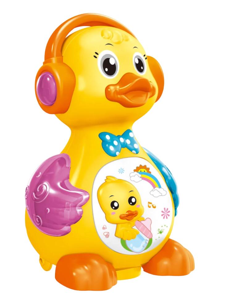 Іграшкове каченя музичне TK Union Group світло/звук Yellow (124385)