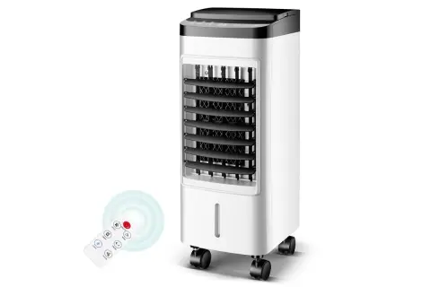 Охладитель воздуха Germatic SK-001J 20W сенсорные кнопки/пульт/экран/колеса/автооборот 5, 5 л 2 контейнера для льда (M14925) Охладитель воздуха Germatic SK-001J 20W сенсорные кнопки/пульт/экран/колеса/автооборот 5, 5 л 2 контейнера для льда (M14925)