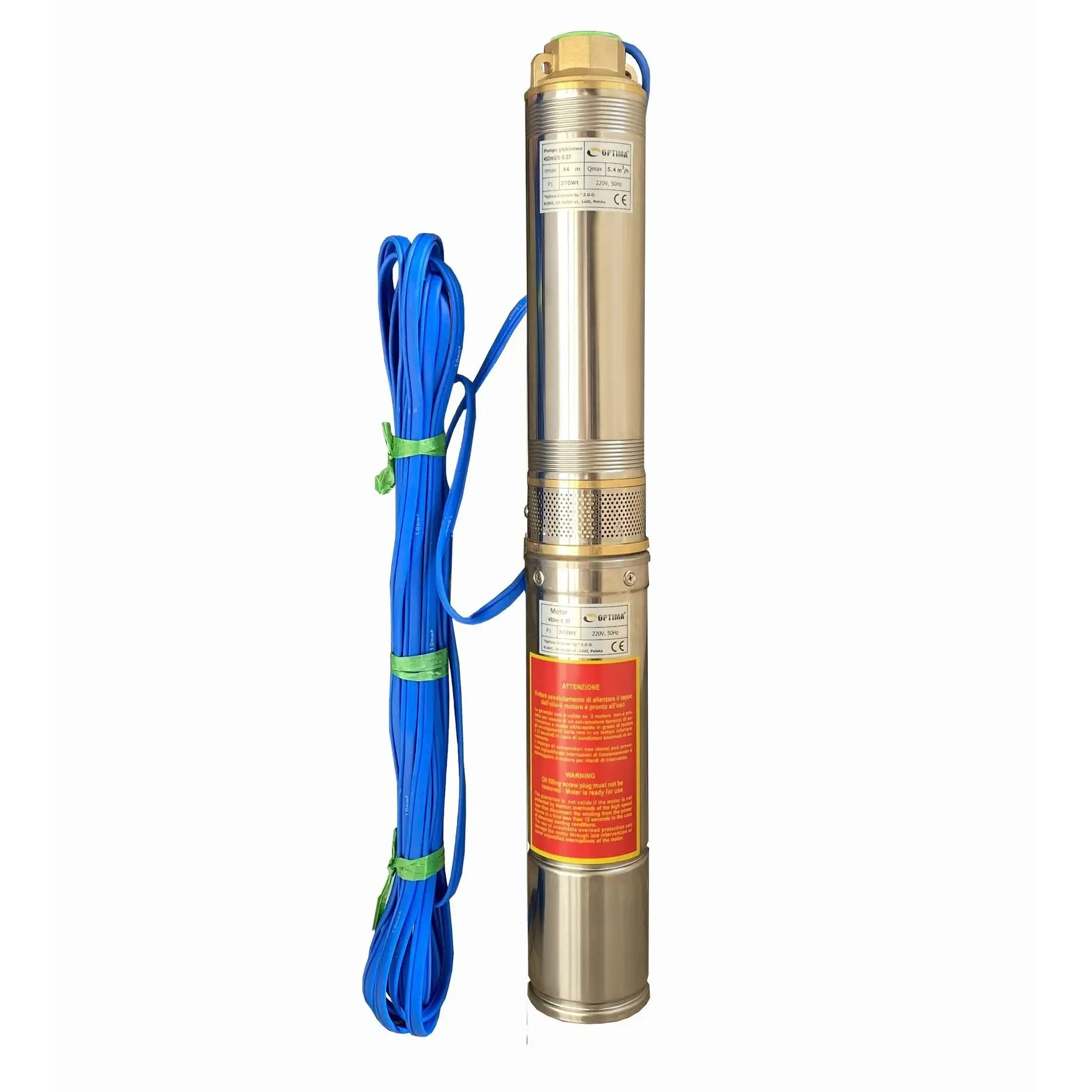 Насос свердловинний Optima 4SDm3/6 0,37 кВт 44 м з підвищеною стійкістю до піску пульт/кабель 15 м (GSR-000014140)