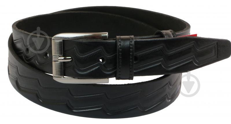 Кожаный ремень Skipper 110-130 x 3.5 см Черный (1020-35)