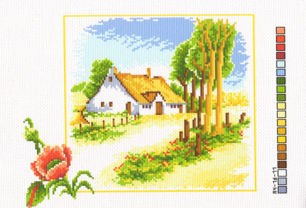 Схема для вышивания крестиком на канве А4 А4-16-11