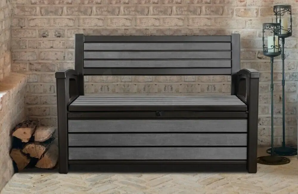 Скамейка-ящик садовая для хранения Hudson Storage Bench двухместная 227 л (CNT00008787) - фото 6