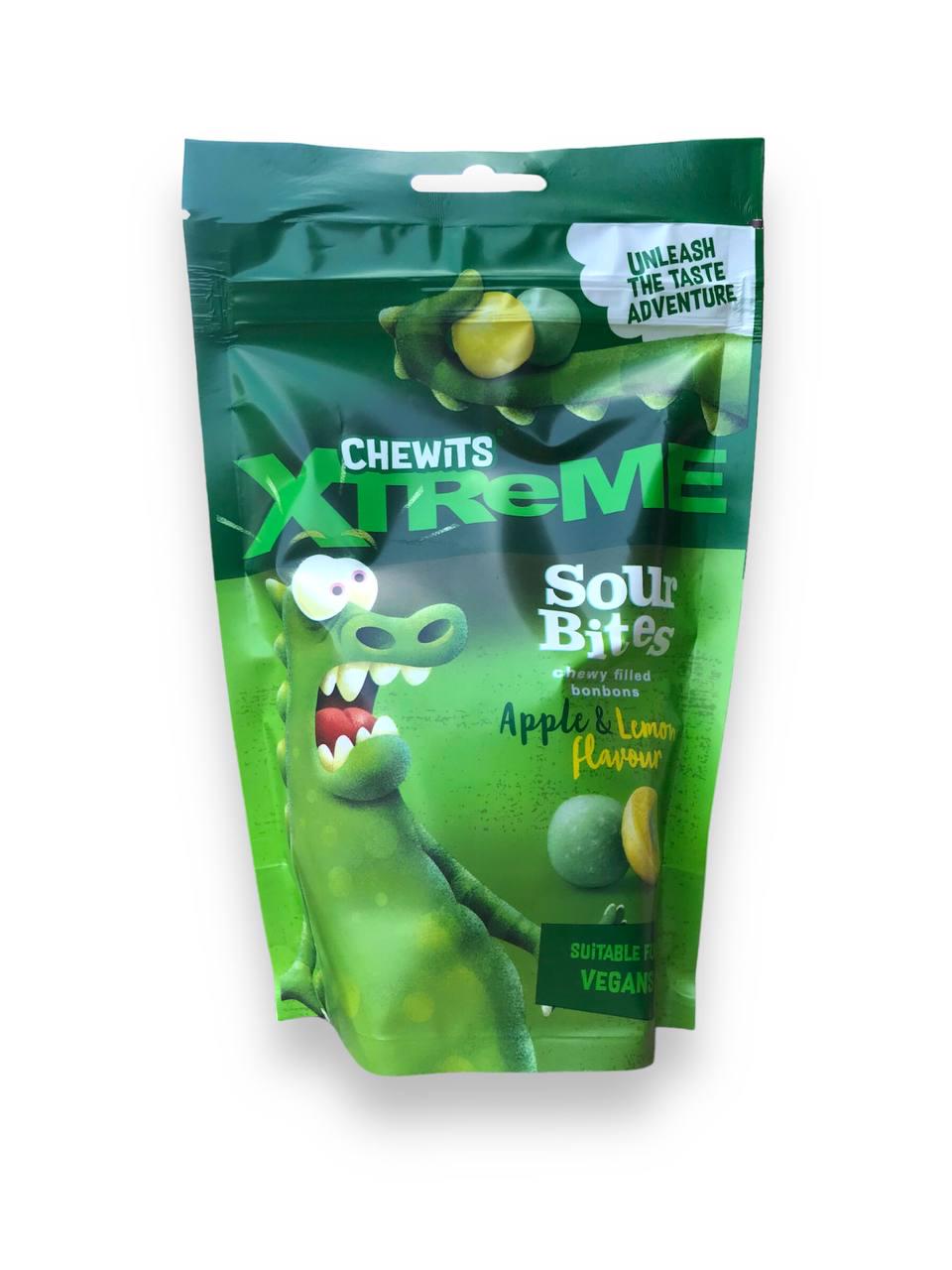 Конфеты жевательные Chewits Кислое яблоко-лимон 115 г (14592770)