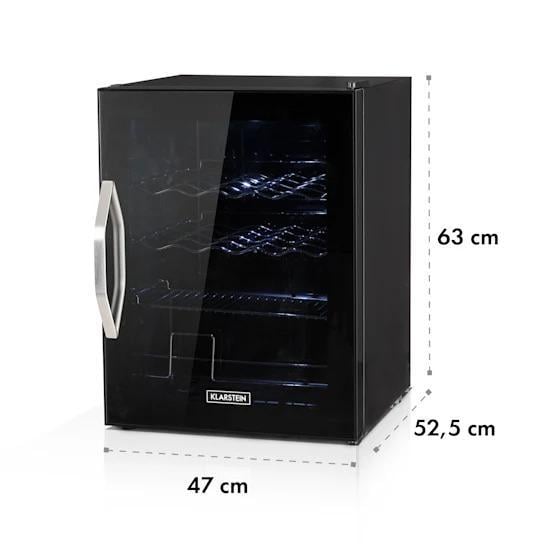 Холодильник-вітрина KLARSTEIN Beersafe XL Onyx панорамні скляні двері 4 полиці 60 л (10032871) - фото 8
