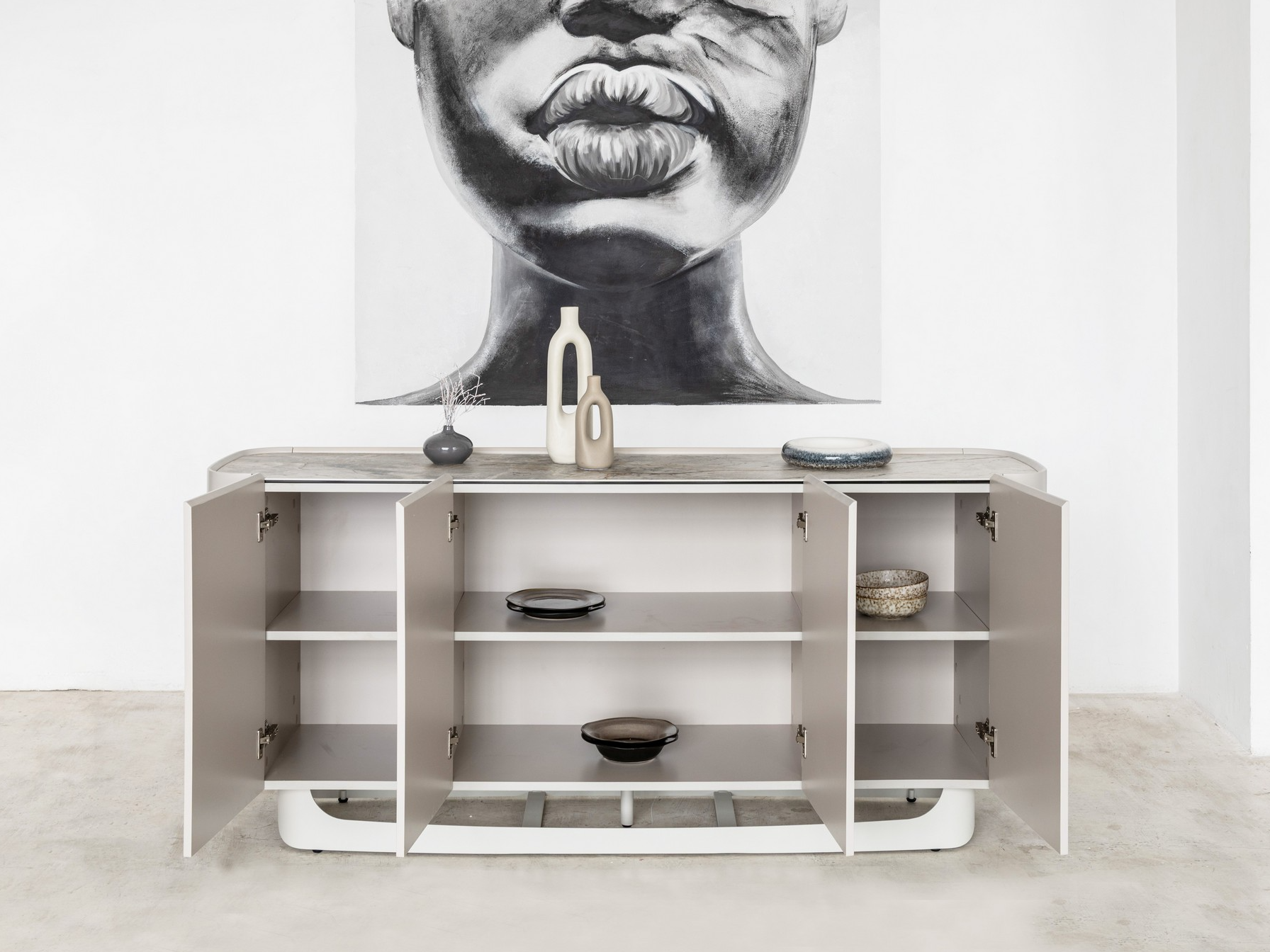 Буфет Арно 1800х440х810 мм Сильвер ривер/Айвори (30938750) - фото 6