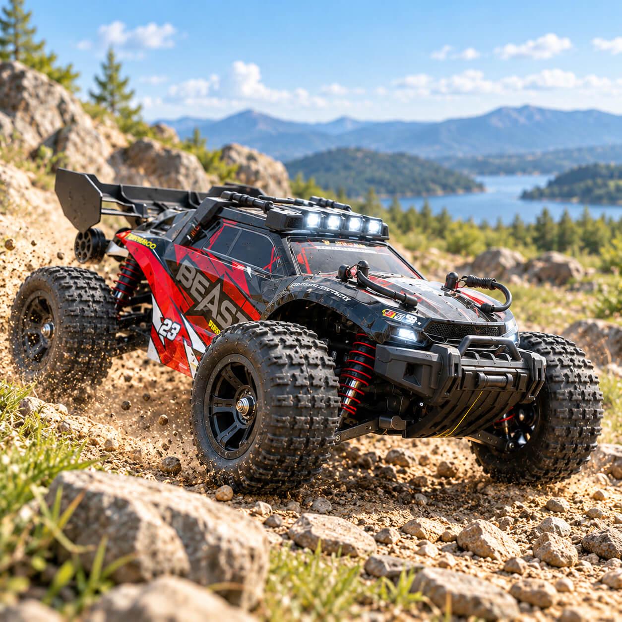 Машинка на радиоуправлении ZLL SG118 MAX 1:16 4WD бесколлекторный двигатель LED-подсветка до 60 км/ч до 40 минут до 120 м