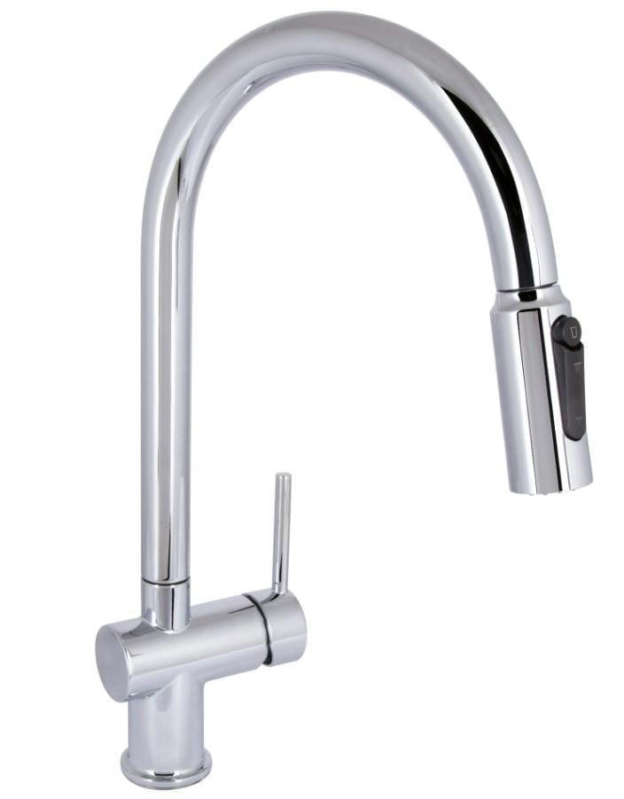 Смеситель для кухни с выдвижным изливом с подключением для питьевой воды Qtap Rozcesti QTROZ366CRM45938 (56092)