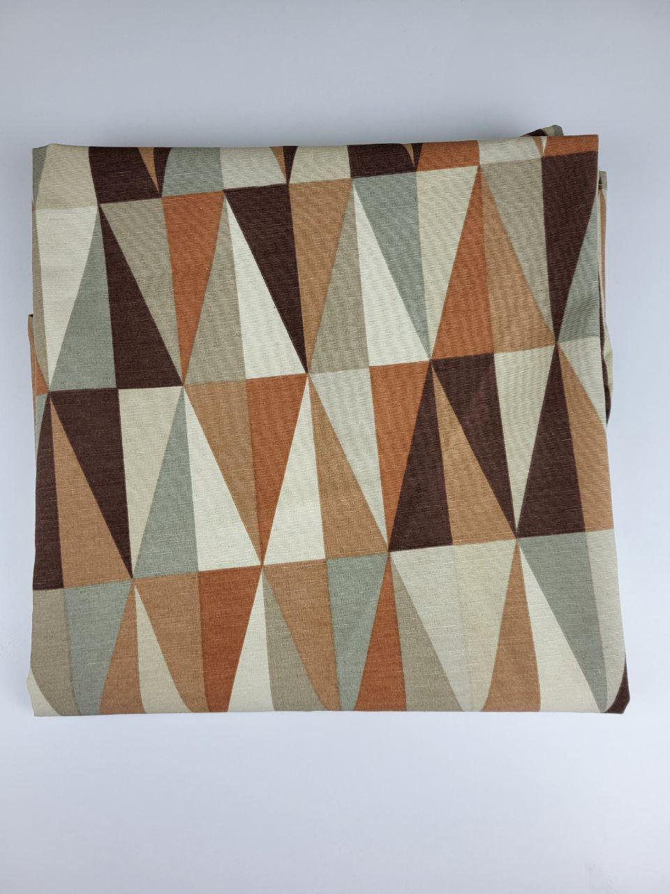 Скатерть круглая с коричневыми ромбами d 130 см (1616) - фото 2 Скатерть круглая с коричневыми ромбами d 130 см (1616) - фото 2