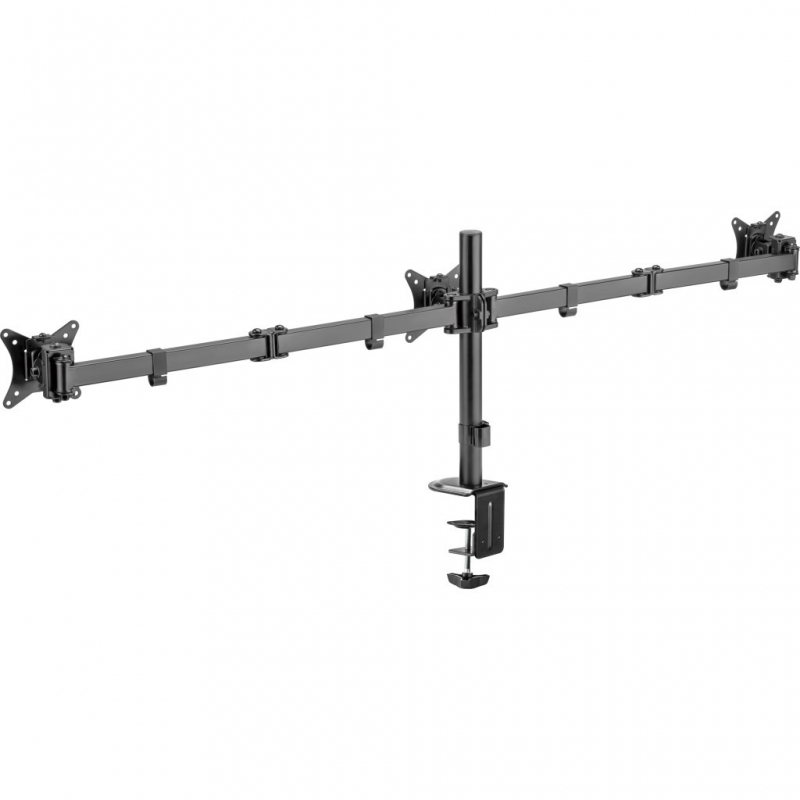 Кронштейн для монітора Brateck LDT66-C034 на 3 монітори 17-27" Чорний (22631578) - фото 6