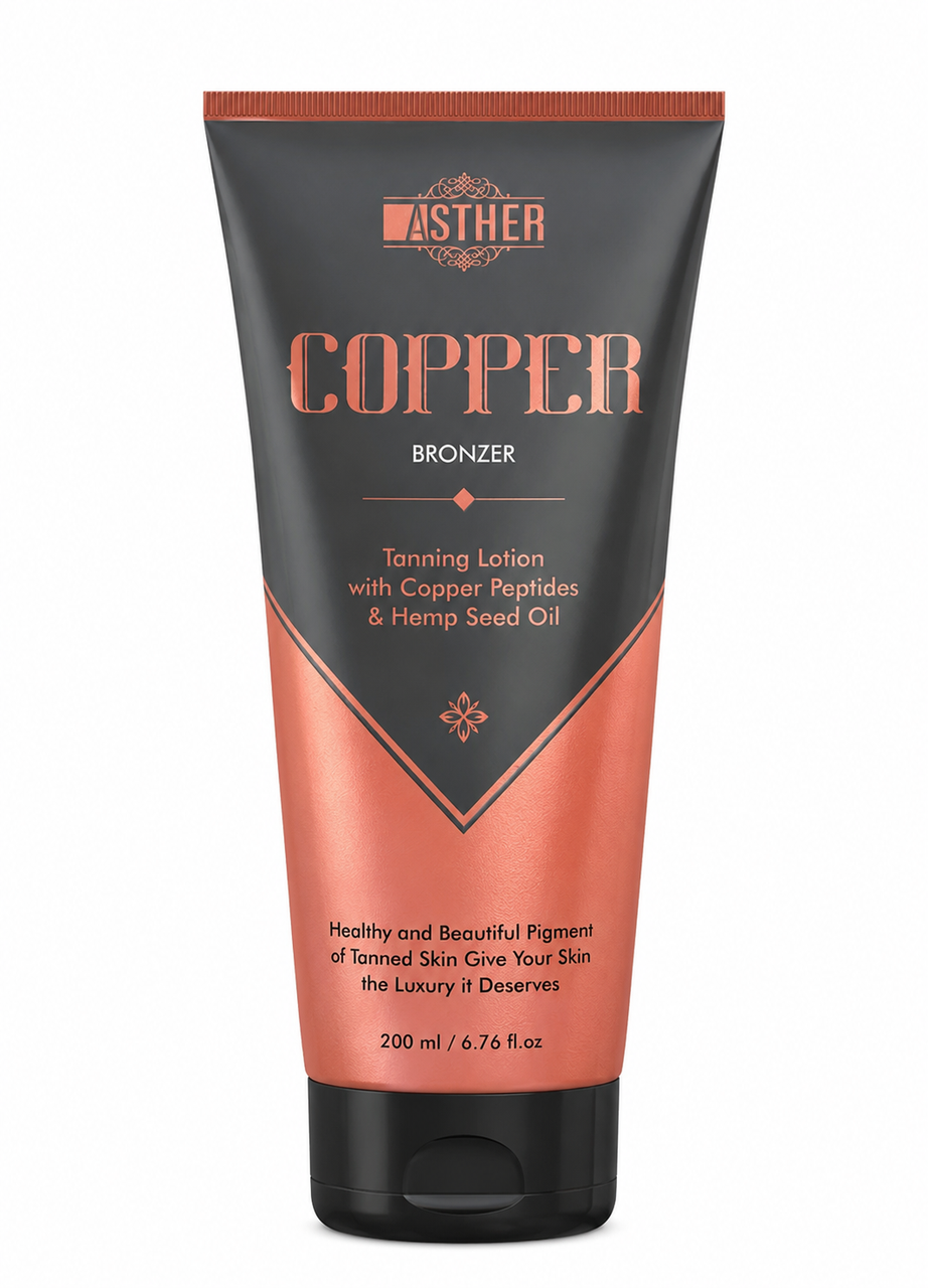 Крем для загара Asther Copper Bronzer с медными пептидами и маслом семян конопли 200 мл (2659528782)