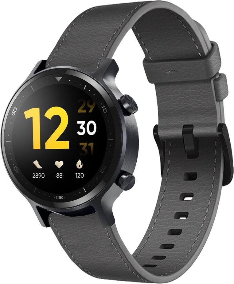 Ремешок кожаный Elfur для Realme Watch S Grey (35759)