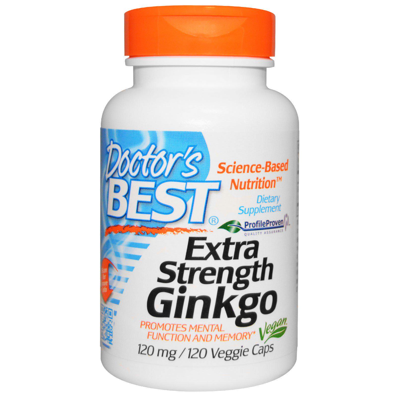 Екстракт Ginkgo Extra Stength Profile Proven Doctor's Best 120 вег. капс. (5582)