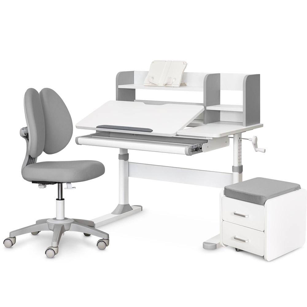 Парта детская школьная Evo-kids TH-330/кресло Sprint Duo Lite/тумба BD C-3 Серый Парта детская школьная Evo-kids TH-330/кресло Sprint Duo Lite/тумба BD C-3 Серый
