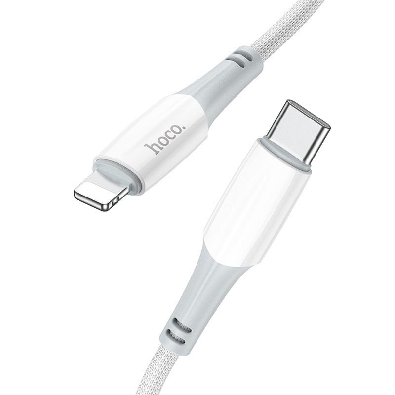 Дата кабель Hoco X70 Ferry PD Type-C to Lightning 1 м White - фото 2