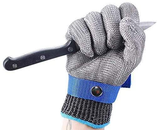 Перчатка кольчужная Anticut glove плетеная с нержавеющей стали