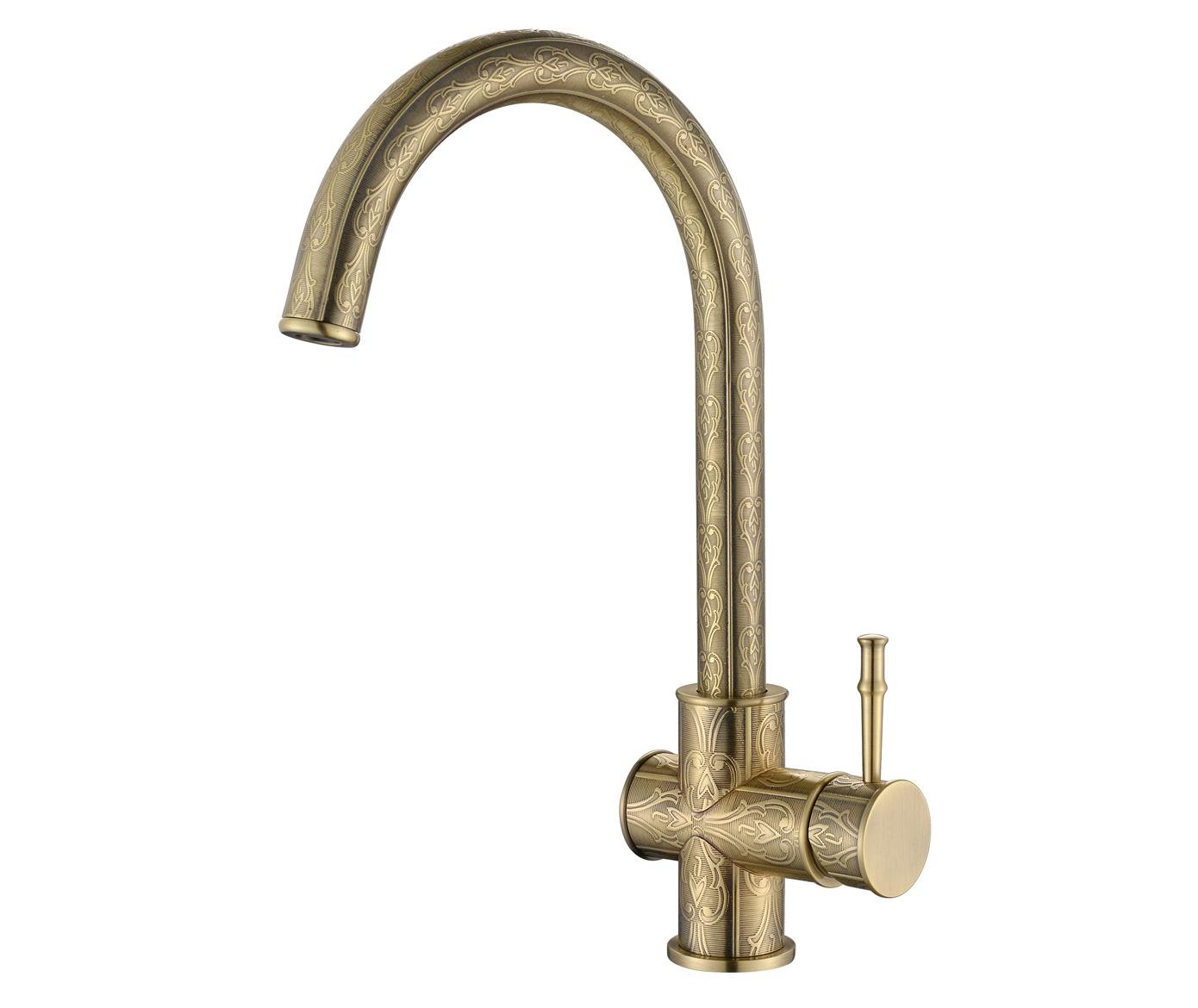 Смеситель кухонный Aquasanita Décor 5523 311 Old brass