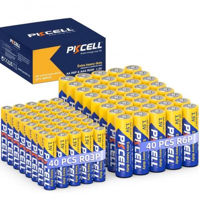Батарейка PKCELL Super Heavy Duty AA + AAA BLI 40+40 шт.