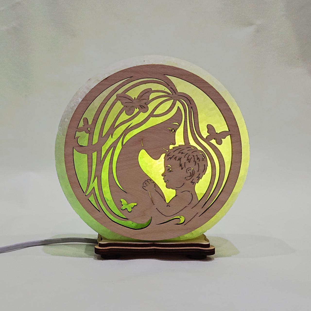 Соляной светильник Мама с ребёнком (КБ-00003-g)